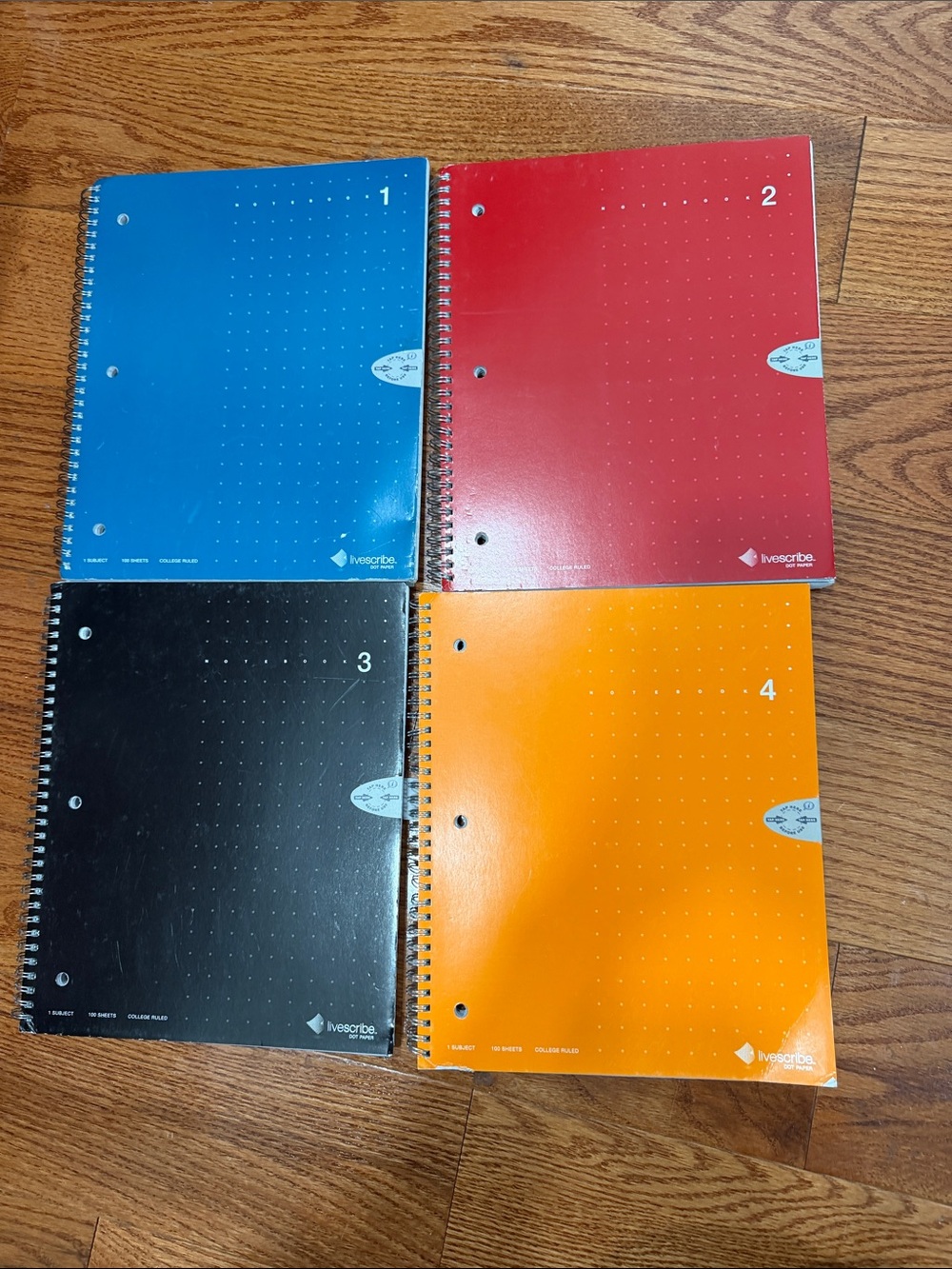 Livescribe Notebooks, 4-PACK (#1-4)